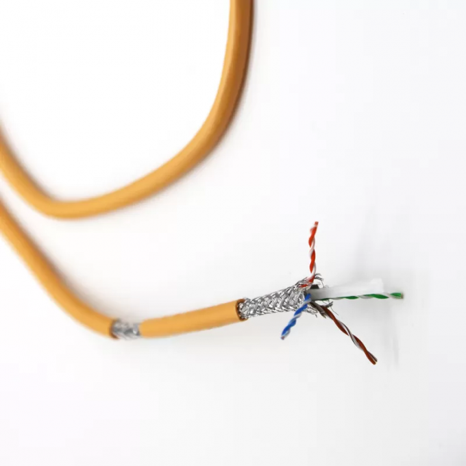 Γάτα 6 που προστατεύει το καλώδιο 8 επικοινωνίας καθαρό καλώδιο δικτύων αγωγών χαλκού πυρήνων των προτύπων 3 CE RoHS